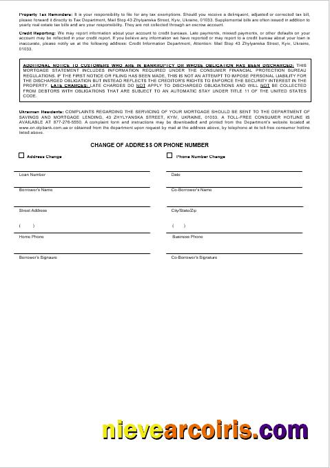 Ukrainian OTP bank mortgage statement 3